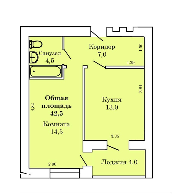 1-кімнатна 42.5 м² в ЖК Північна Зірка від забудовника, Миколаїв