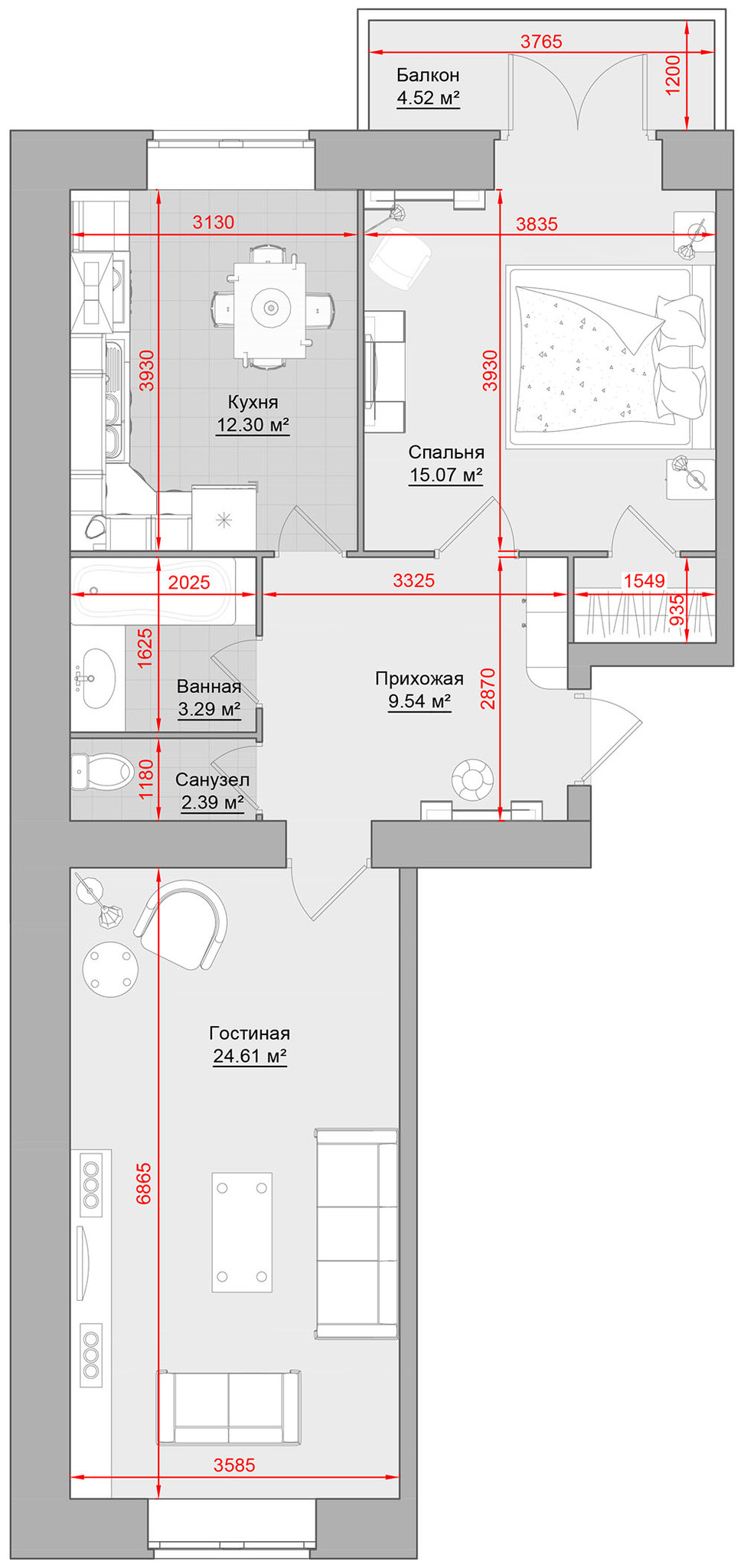 2-комнатная 75 м² в ЖК на ул. Троицкая, 74 от 17 600 грн/м², г. Кременчуг