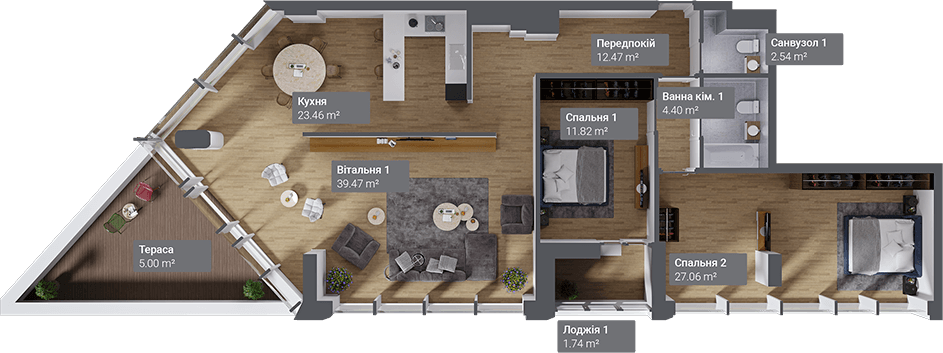 3-комнатная 133.17 м² в ЖК Philadelphia Concept House от 67 050 грн/м², Киев