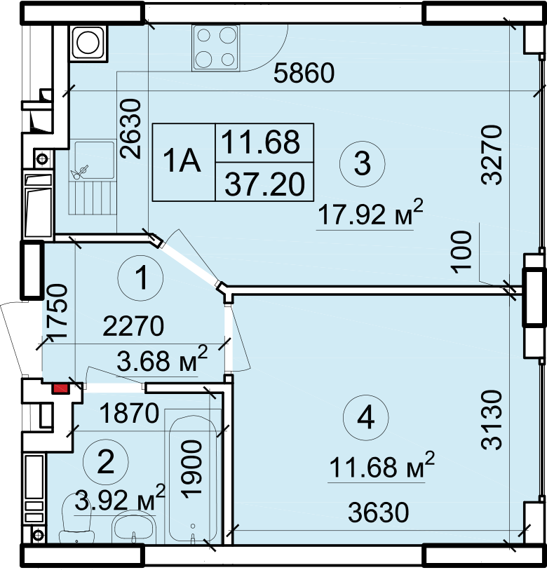 1-кімнатна 37.2 м² в ЖК Петрівський квартал від 14 500 грн/м², с. Святопетрівське