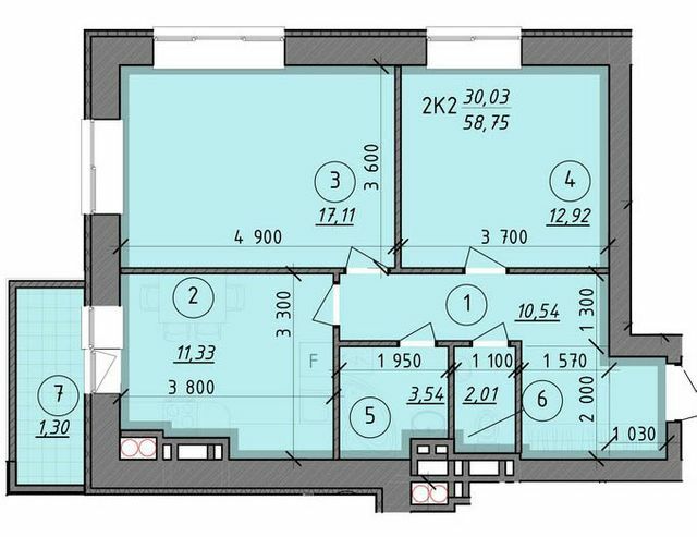 2-кімнатна 58.75 м² в ЖК Французький бульвар від 15 650 грн/м², м. Вишгород