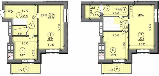 Двухуровневая 82.98 м² в ЖК Французский бульвар от 15 650 грн/м², г. Вышгород