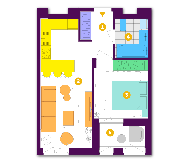 1-кімнатна 41.7 м² в ЖК Respublika від 35 650 грн/м², Київ