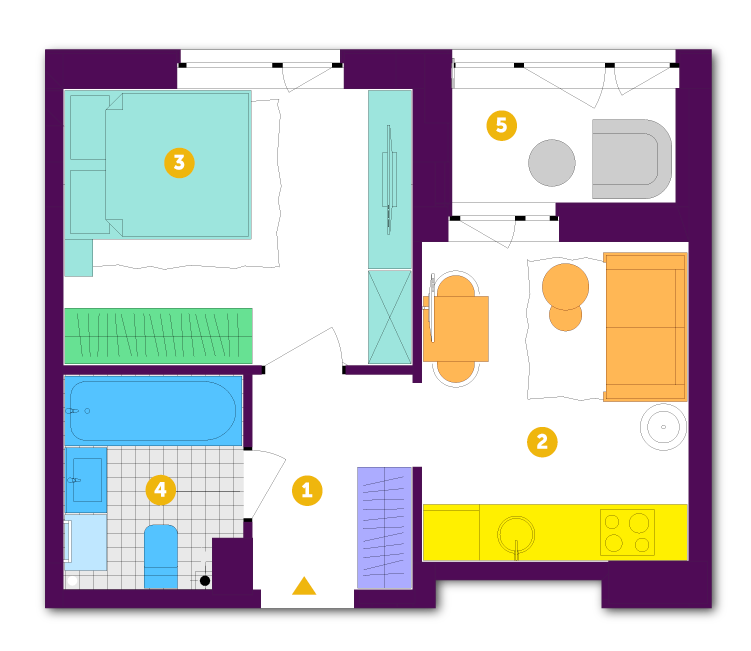 1-комнатная 32.4 м² в ЖК Respublika от 35 650 грн/м², Киев