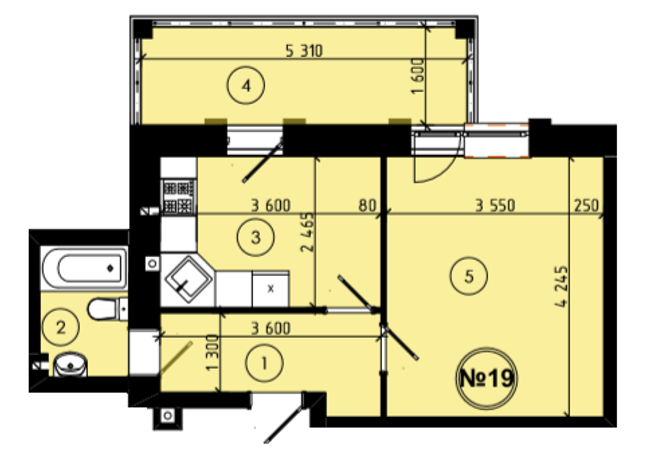 1-комнатная 34.92 м² в ЖК на ул. Шухевича, 9 от 13 000 грн/м², г. Новояворовск