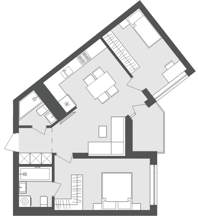 2-комнатная 56.96 м² в ЖК Avalon Holiday от застройщика, с. Сокольники