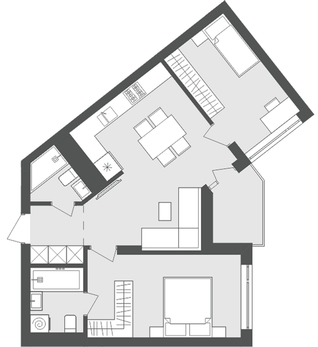 2-кімнатна 56.96 м² в ЖК Avalon Holiday від забудовника, с. Сокільники