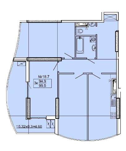 3-комнатная 99.5 м² в ЖК Корфу от 35 700 грн/м², Одесса