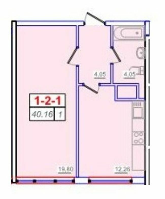 1-кімнатна 40.16 м² в ЖК П'ятдесят третя перлина від 18 750 грн/м², Одеса