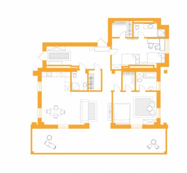 3-комнатная 196.8 м² в ЖК Авторский от 19 150 грн/м², с. Фонтанка