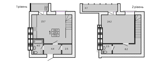 Дворівнева 77 м² в ЖК ZerNova від 17 000 грн/м², Харків