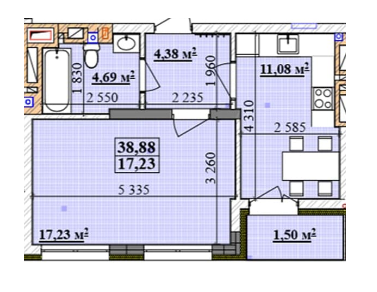 1-кімнатна 38.88 м² в ЖК Comfort City від 19 200 грн/м², Ужгород