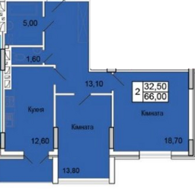 2-комнатная 66 м² в ЖК Парковый Бульвар от 12 000 грн/м², Хмельницкий