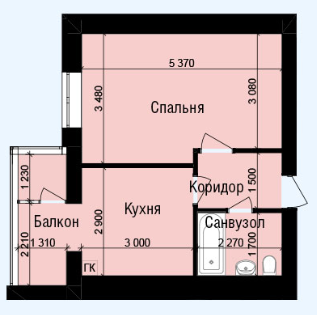 1-кімнатна 37.8 м² в ЖК Зоря від забудовника, Вінниця