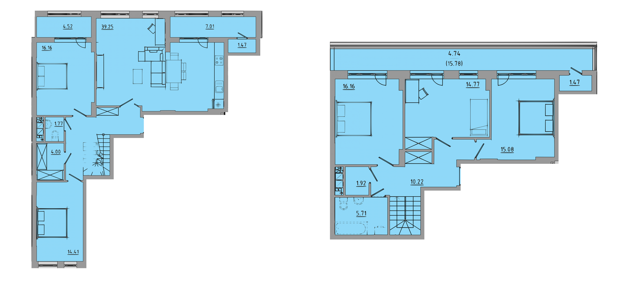 Двухуровневая 172.8 м² в ЖК Централ Холл от 18 000 грн/м², Тернополь