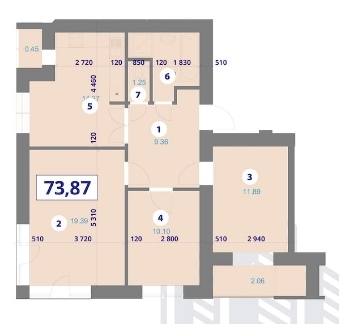 3-кімнатна 73.87 м² в ЖК Галицький 2 від 13 500 грн/м², Івано-Франківськ