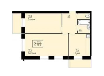 2-комнатная 54.9 м² в ЖК на ул. Молодежная, 26 от 8 000 грн/м², г. Каменец-Подольский