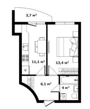 1-комнатная 35 м² в ЖК Сакура от 22 153 грн/м², Ужгород