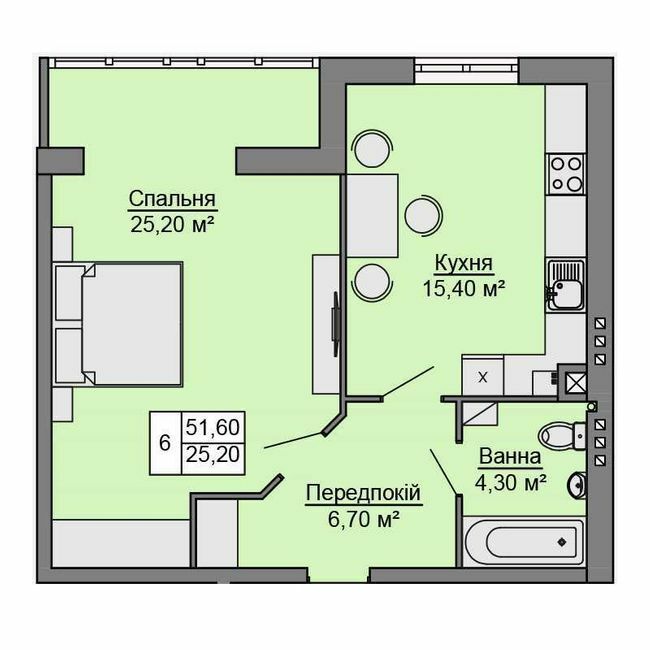 1-кімнатна 51.6 м² в ЖК Сучасне житло від 15 000 грн/м², м. Сторожинець