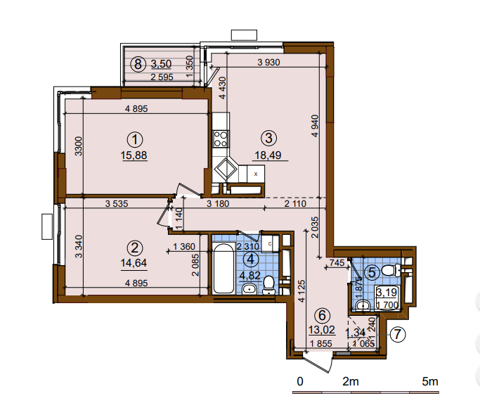 2-кімнатна 72.43 м² в ЖК Варшавський Мікрорайон від забудовника, Київ