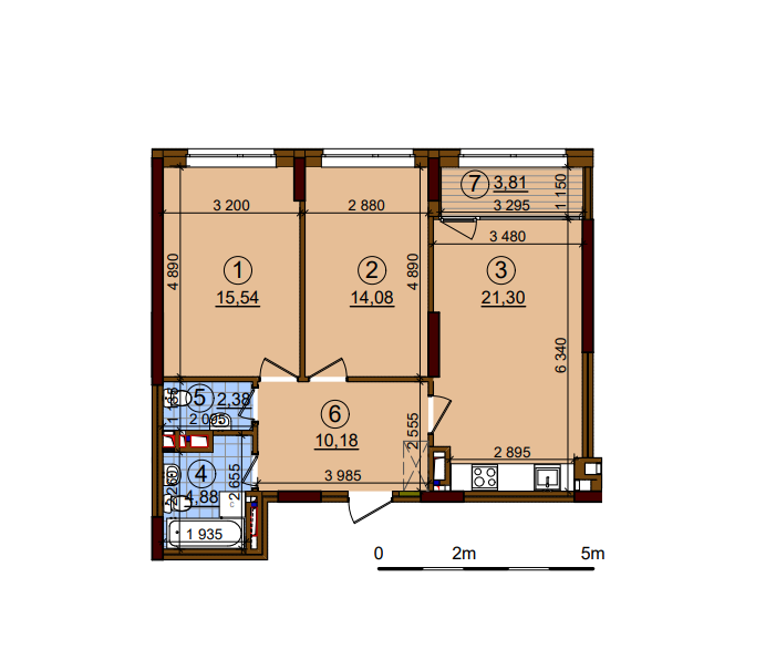 2-комнатная 72.17 м² в ЖК Варшавский Микрорайон от 19 981 грн/м², Киев