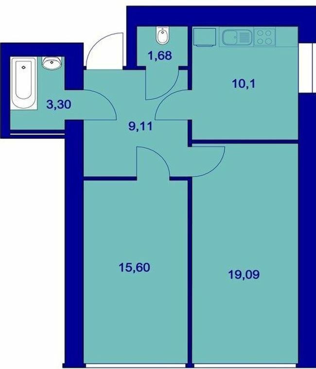 2-кімнатна 60 м² в ЖК Милі квартири від 15 400 грн/м², с. Мила