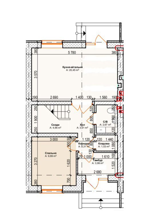 Таунхаус 100 м² в Таунхаусы C'House от 15 300 грн/м², г. Буча