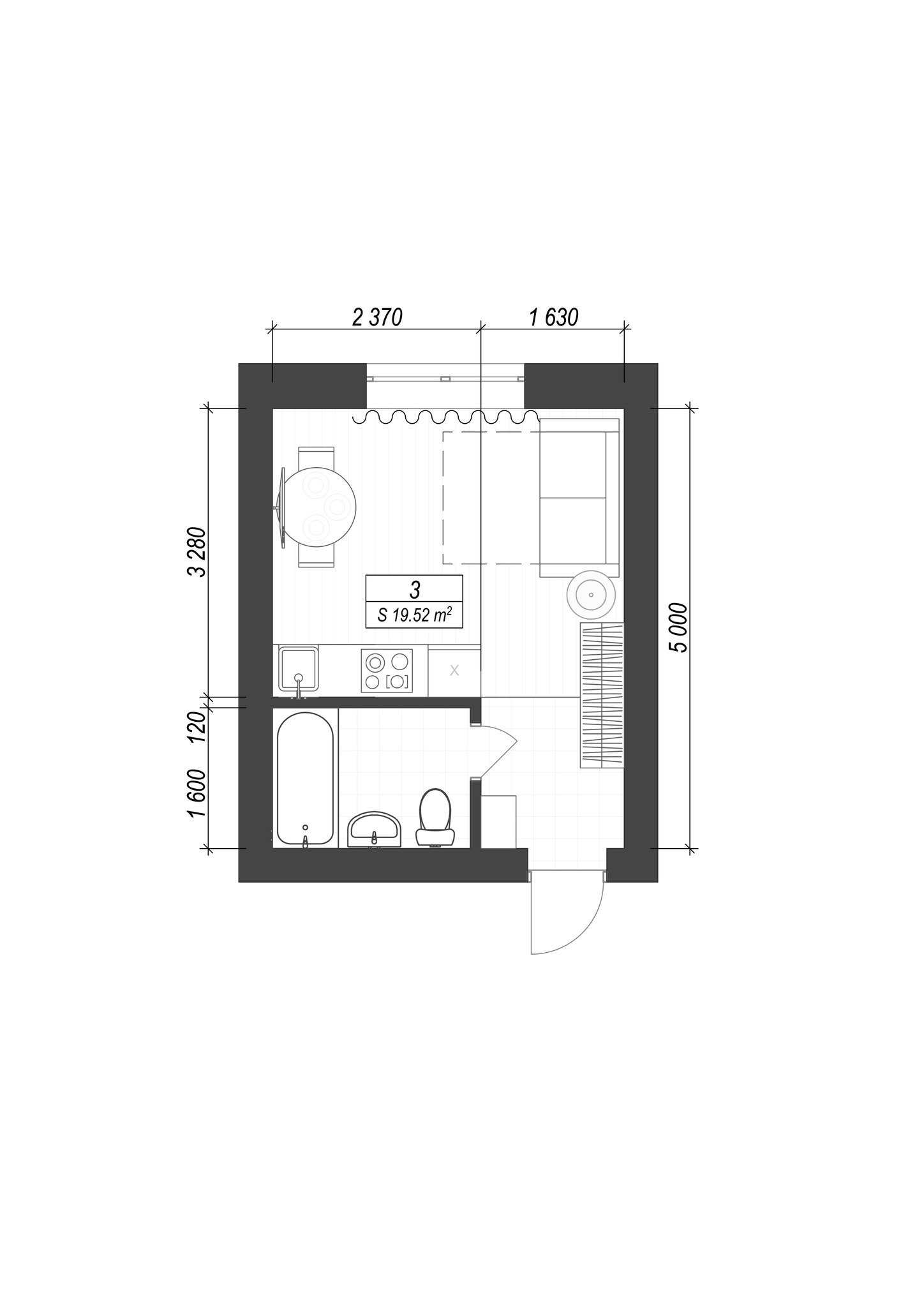 Смарт 19.52 м² в ЖК Smart Format від забудовника, с. Погреби