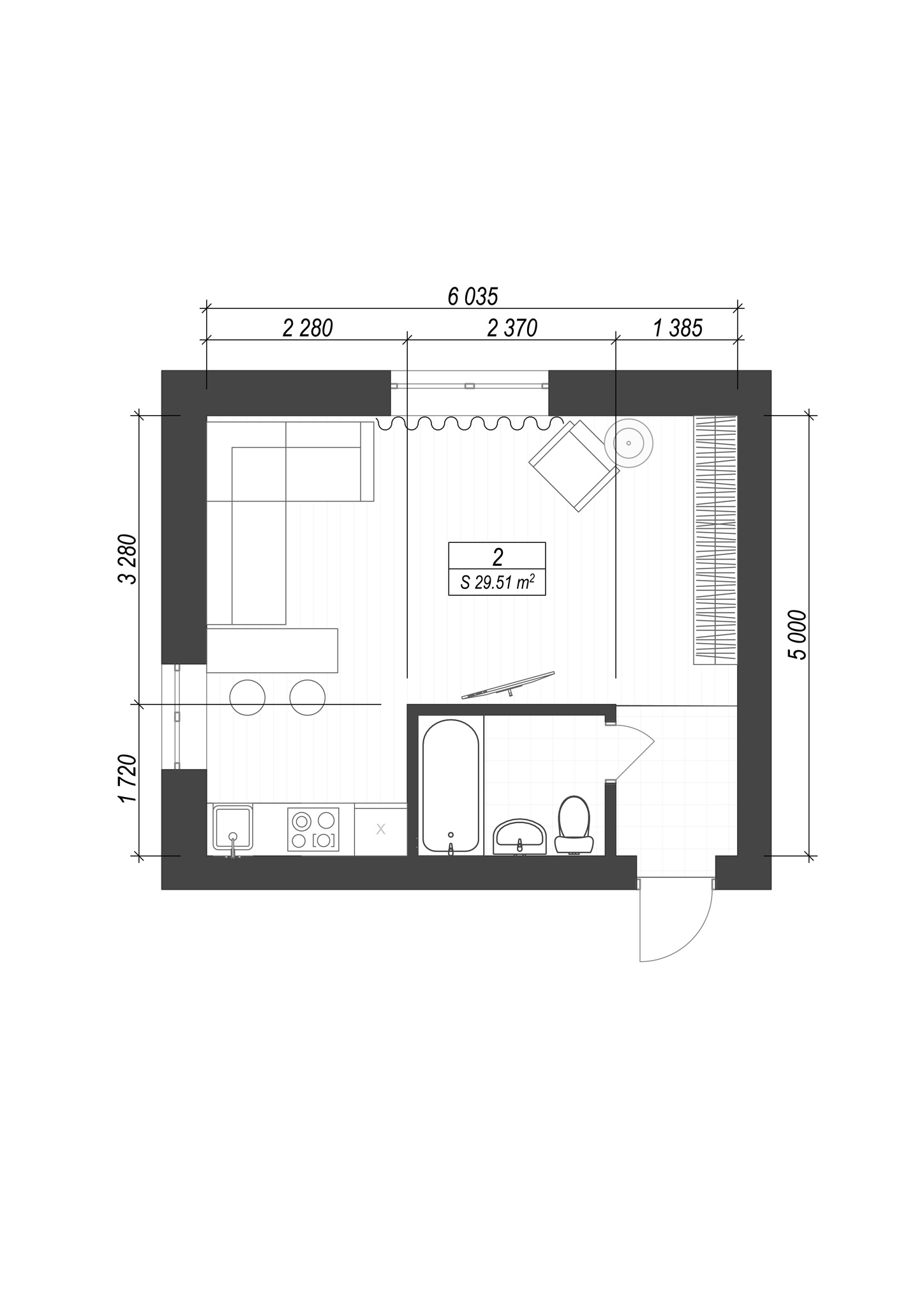 Смарт 29.51 м² в ЖК Smart Format від забудовника, с. Погреби