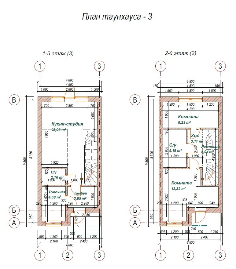 Таунхаус 70 м² в Таунхаусы в Погребах от 13 500 грн/м², с. Погребы