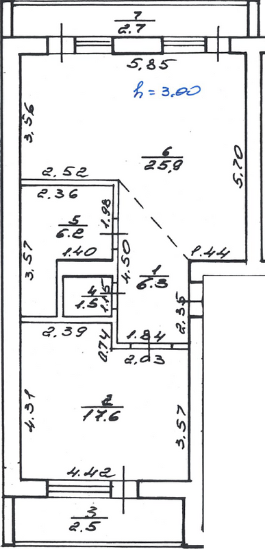 1-комнатная 62.7 м² в ЖК на ул. Ярославенко, 36 от застройщика, Львов