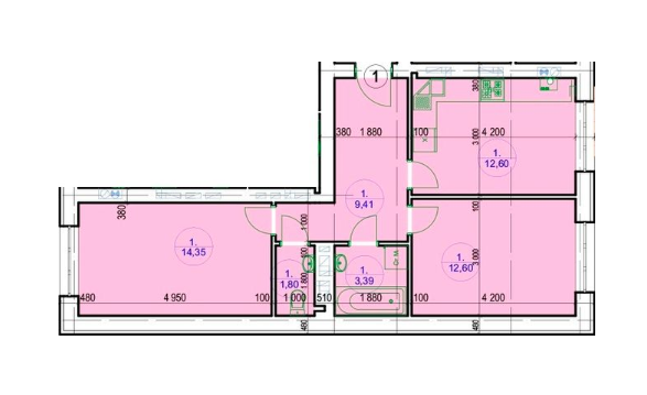 2-комнатная 54.15 м² в ЖК G-51 от застройщика, г. Ирпень