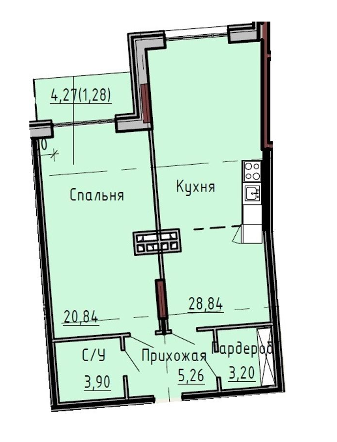 2-комнатная 63.32 м² в ЖК Пространство на Маячном от 36 050 грн/м², Одесса