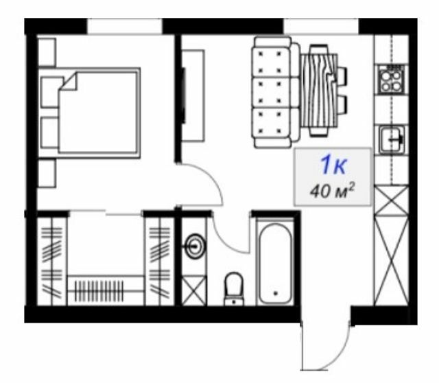 1-комнатная 40 м² в ЖК Слобожанский от 16 800 грн/м², пгт Слобожанское