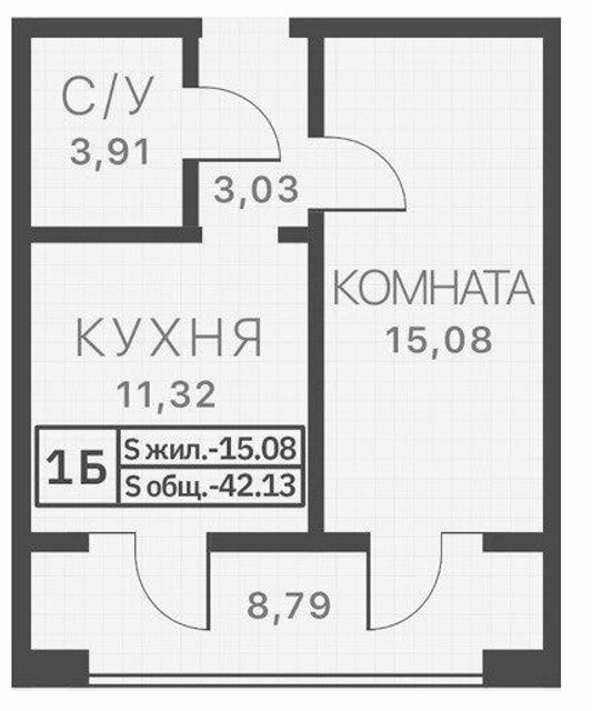1-комнатная 42.13 м² в ЖК L7 House от 37 350 грн/м², Николаев