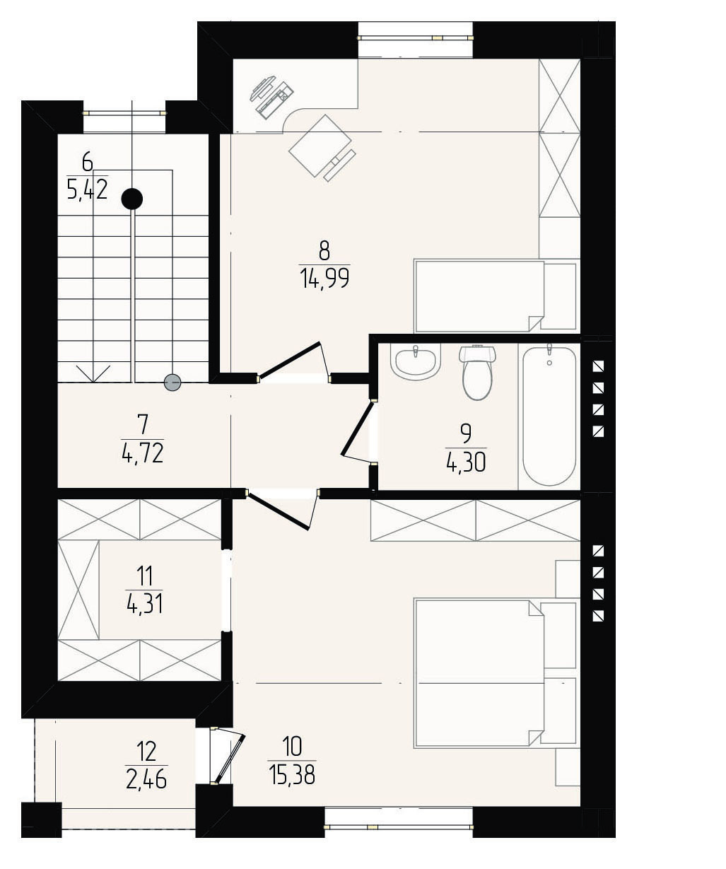 Таунхаус 95 м² в КГ Eurovillage от застройщика, Хмельницкий