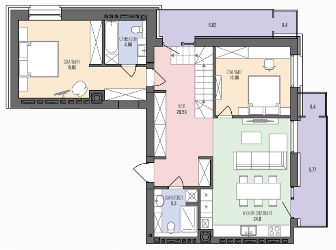 Двухуровневая 132.5 м² в ЖК Яровица от 16 450 грн/м², Луцк