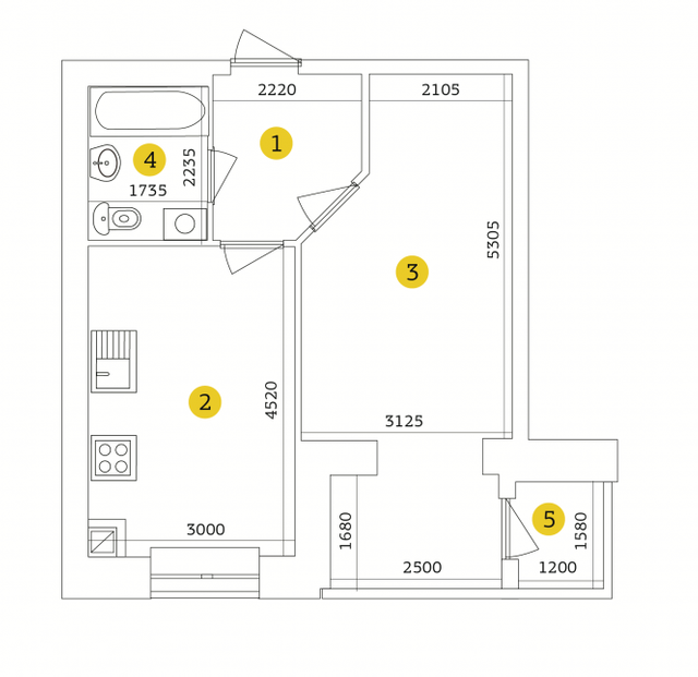 1-кімнатна 41.9 м² в ЖК Тетерівський Бульвар від 13 300 грн/м², Житомир