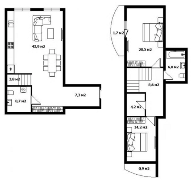 Двухуровневая 121.4 м² в ЖК Сакура от 34 950 грн/м², Ужгород