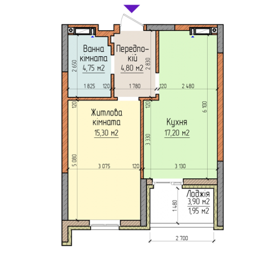 1-комнатная 44 м² в ЖК Акварели-2 от 24 500 грн/м², г. Вишневое