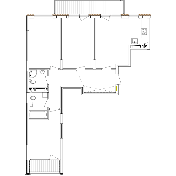 3-комнатная 95 м² в ЖК Варшавский Микрорайон от 19 100 грн/м², Киев