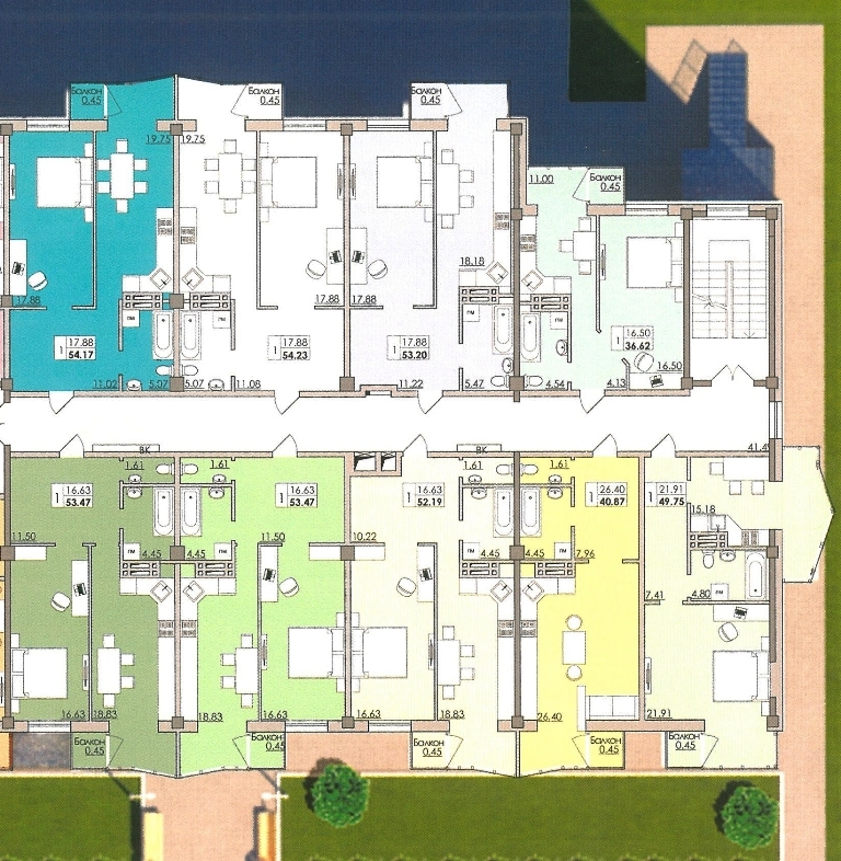 2-кімнатна 54.13 м² в ЖК Місто Мрій від 15 450 грн/м², Одеса