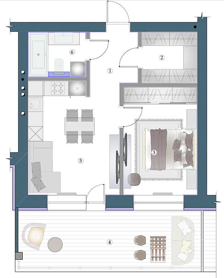 1-комнатная 54.98 м² в ЖК София от застройщика, Харьков