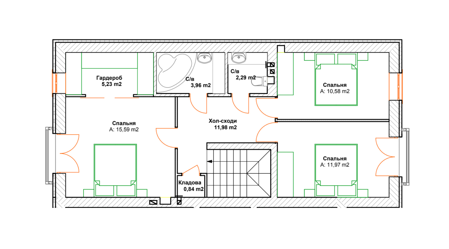 Таунхаус 125 м² в Таунхаусы Way Home от застройщика, г. Ирпень