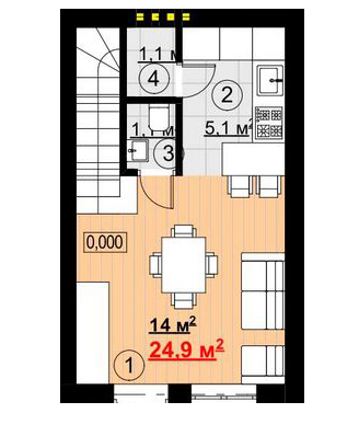 Таунхаус 76 м² в КП New Smart 7 от 12 303 грн/м², с. Софиевская Борщаговка