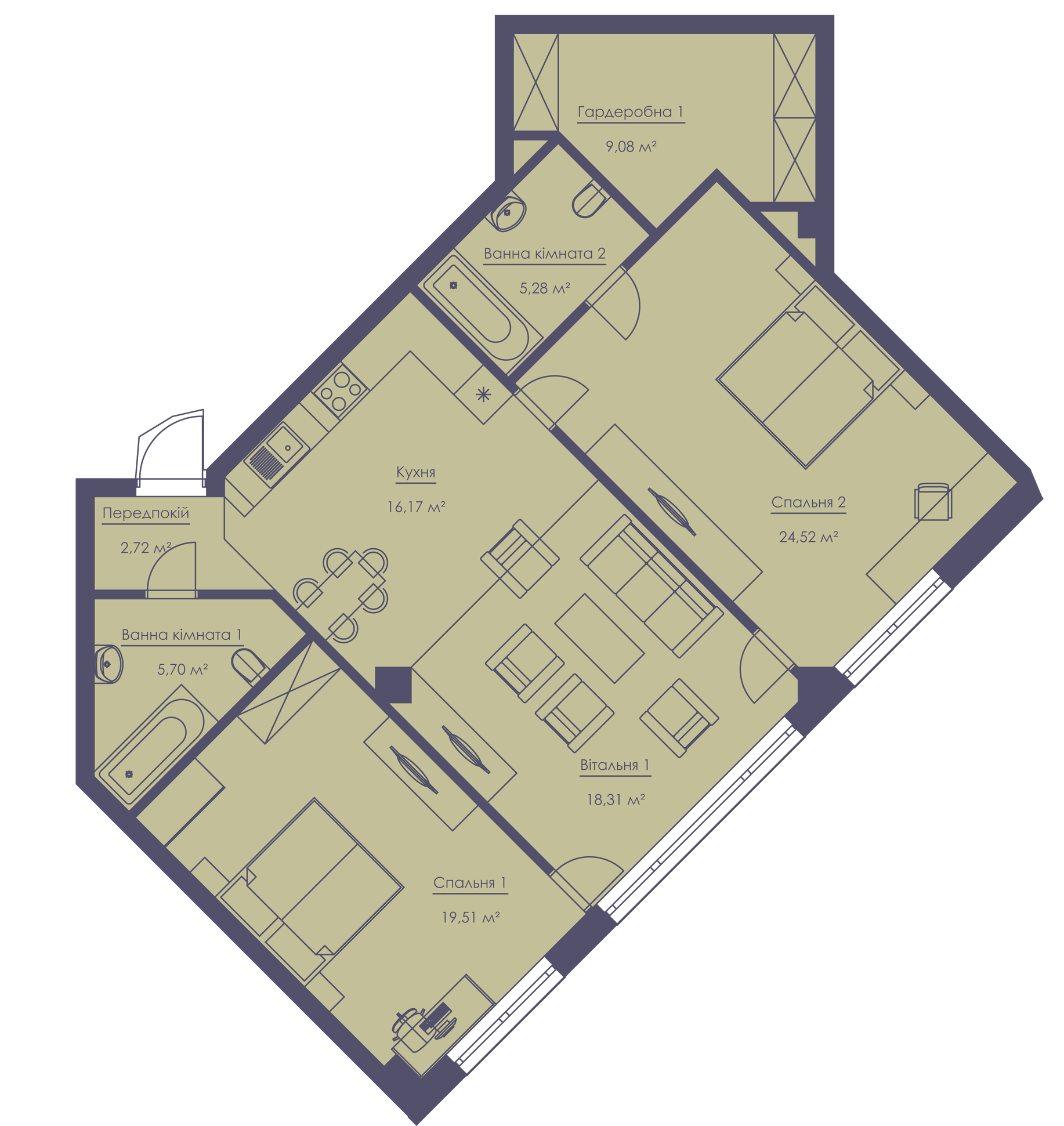 3-комнатная 101.29 м² в ЖК Franklin Concept House от 40 150 грн/м², Киев