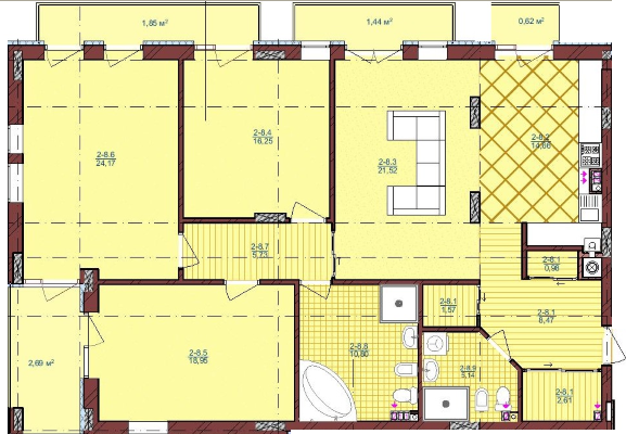 4-комнатная 137 м² в ЖК на ул. Антоновича, 31 от 32 450 грн/м², Львов