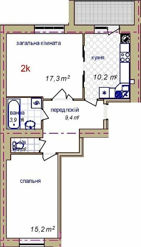 2-кімнатна 61 м² в ЖК на вул. Багалія, 5, 5А від 18 600 грн/м², Львів