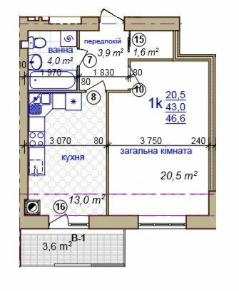 1-кімнатна 46.6 м² в ЖК на вул. Жасминова, 5 від 18 000 грн/м², Львів