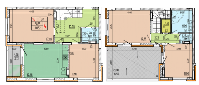 Двухуровневая 110.52 м² в ЖК Акварели-2 от 19 000 грн/м², г. Вишневое